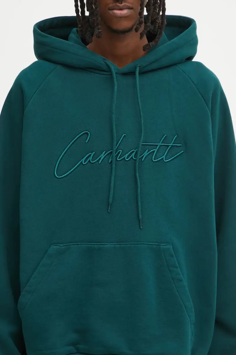 felpa in cotone Hooded Ray Sweat uomo colore verde con applicazione I035640.05AXX miniatura 4