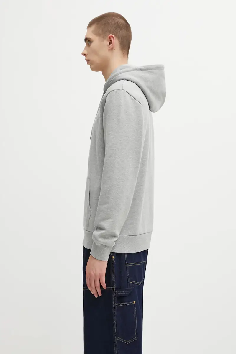 felpa in cotone Hooded Script Embroidery Sweat uomo colore grigio con cappuccio I035392.00DXX miniatura 2