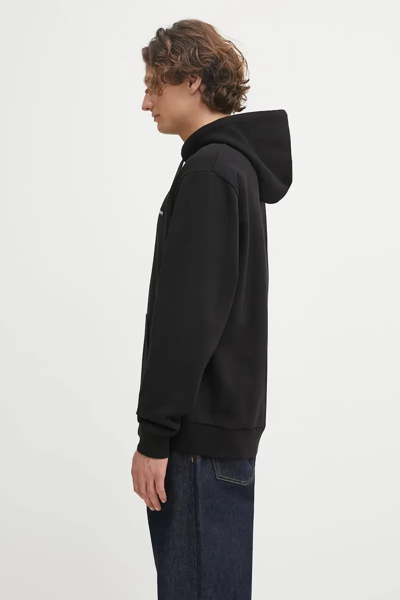felpa in cotone Hooded Script Embroidery Sweat uomo colore nero con cappuccio con applicazione I035392.0D2XX miniatura 2