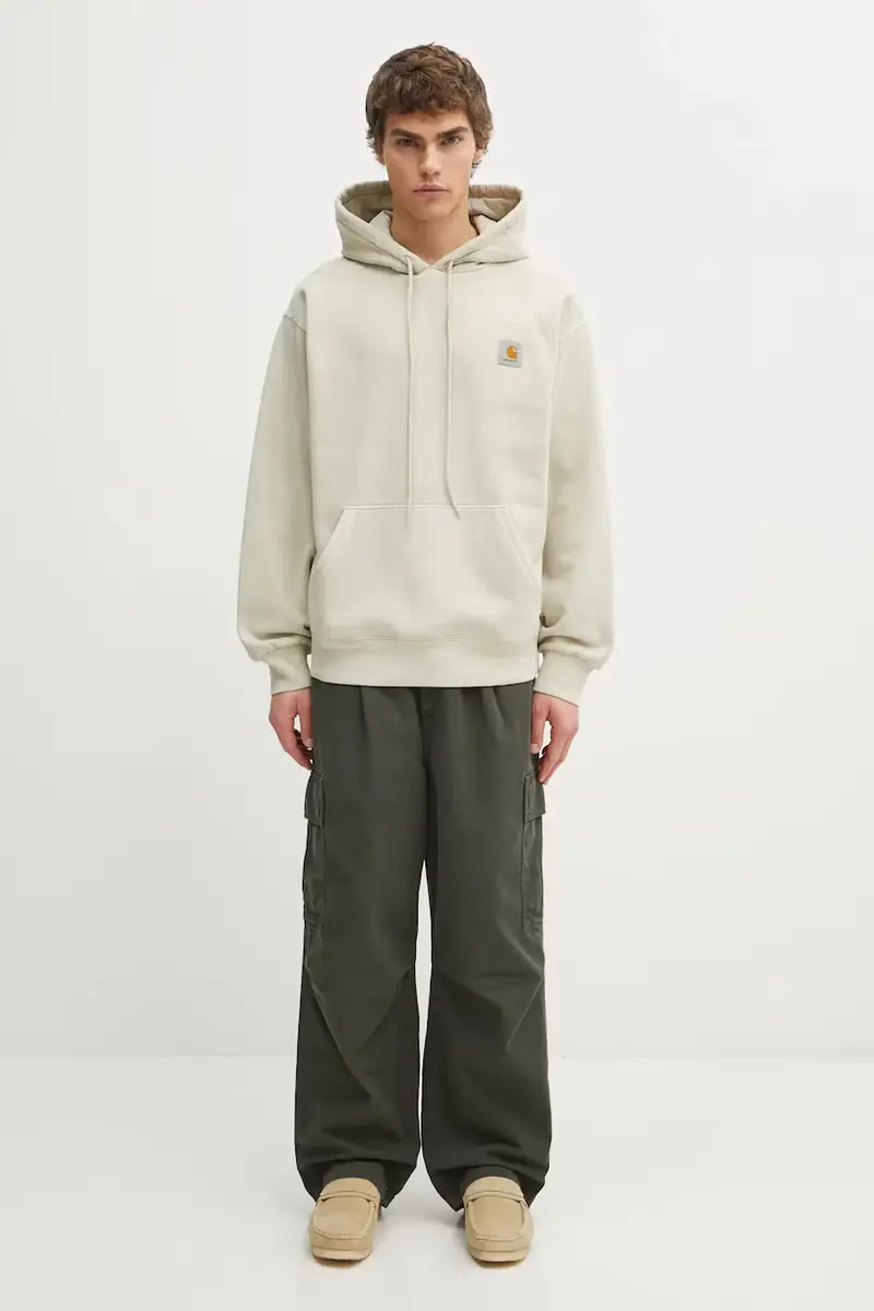 felpa in cotone Hooded Vista Sweat uomo colore beige con cappuccio I029523.2LPGD miniatura 5