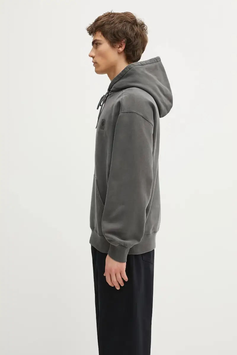 felpa in cotone Hooded Vista Sweat uomo colore grigio con cappuccio I029523.89GD miniatura 2