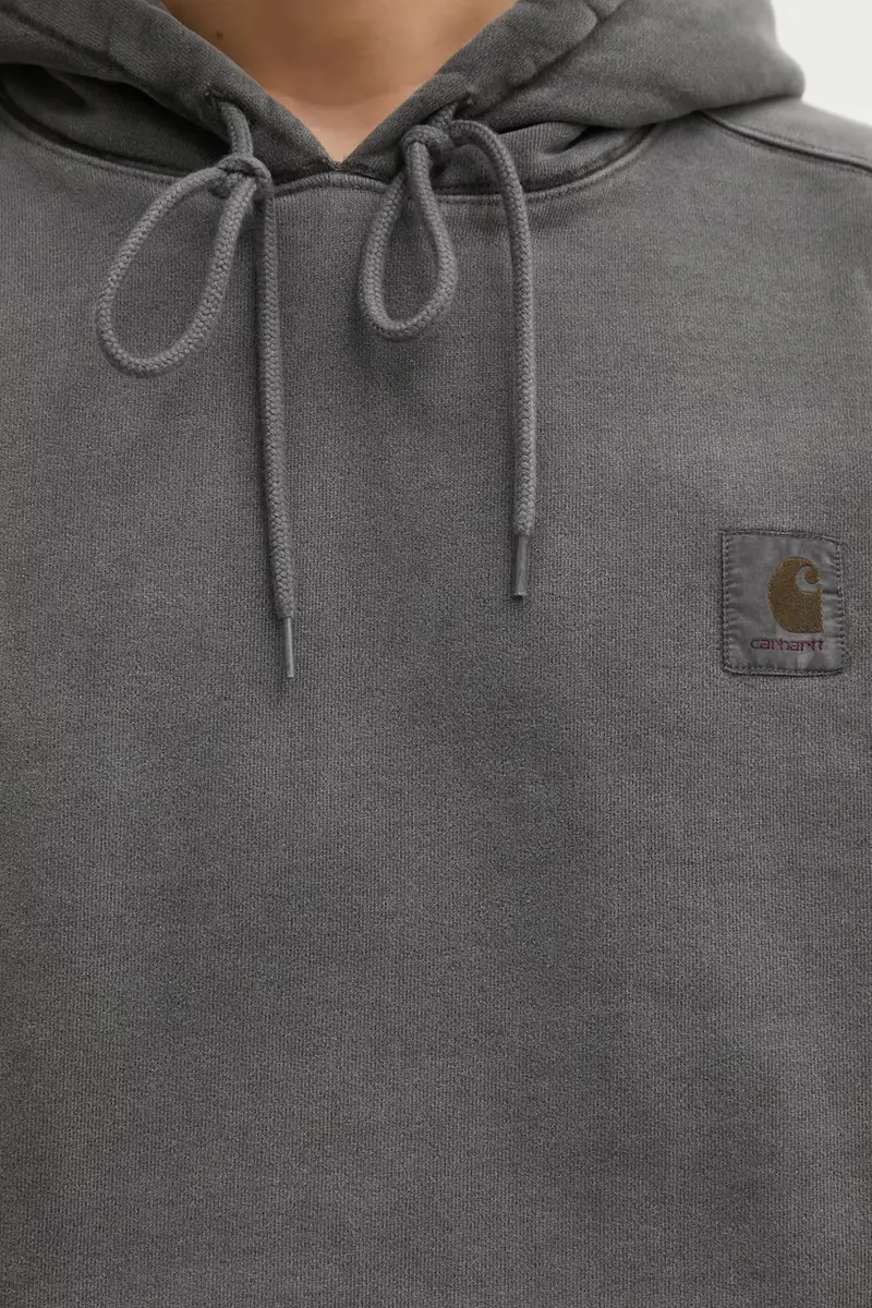 felpa in cotone Hooded Vista Sweat uomo colore grigio con cappuccio I029523.89GD miniatura 4