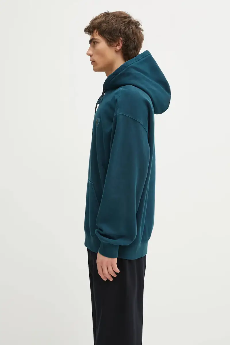 felpa in cotone Hooded Vista Sweat uomo colore verde con cappuccio I029523.0AUGD Turchese miniatura 2
