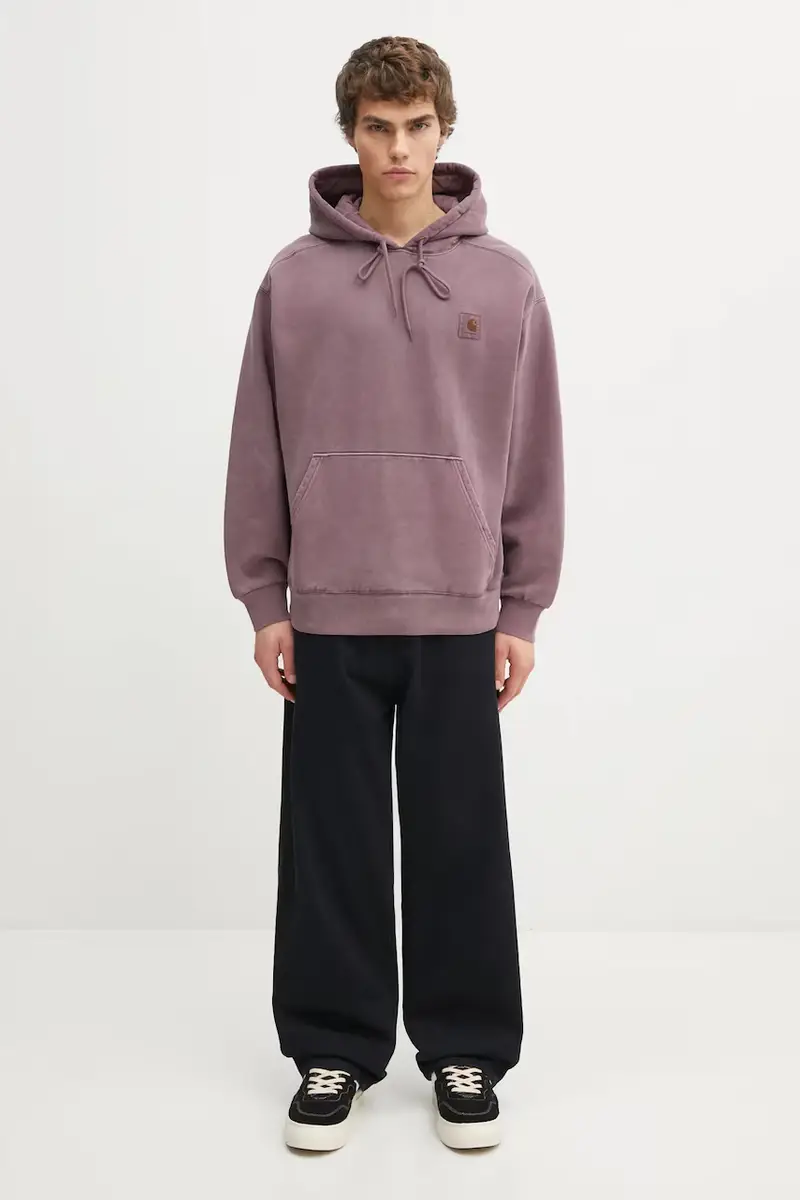 felpa in cotone Hooded Vista Sweat uomo colore violetto con cappuccio I029523.33IGD miniatura 5