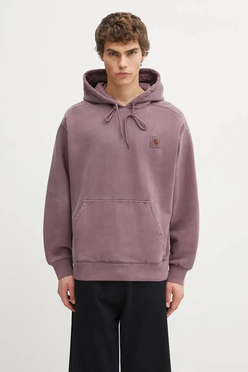 felpa in cotone Hooded Vista Sweat uomo colore violetto con cappuccio I029523.33IGD