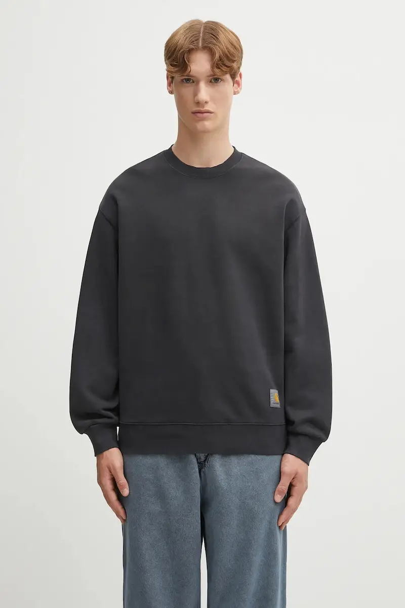 felpa in cotone Hudson uomo colore grigio I035186.895F