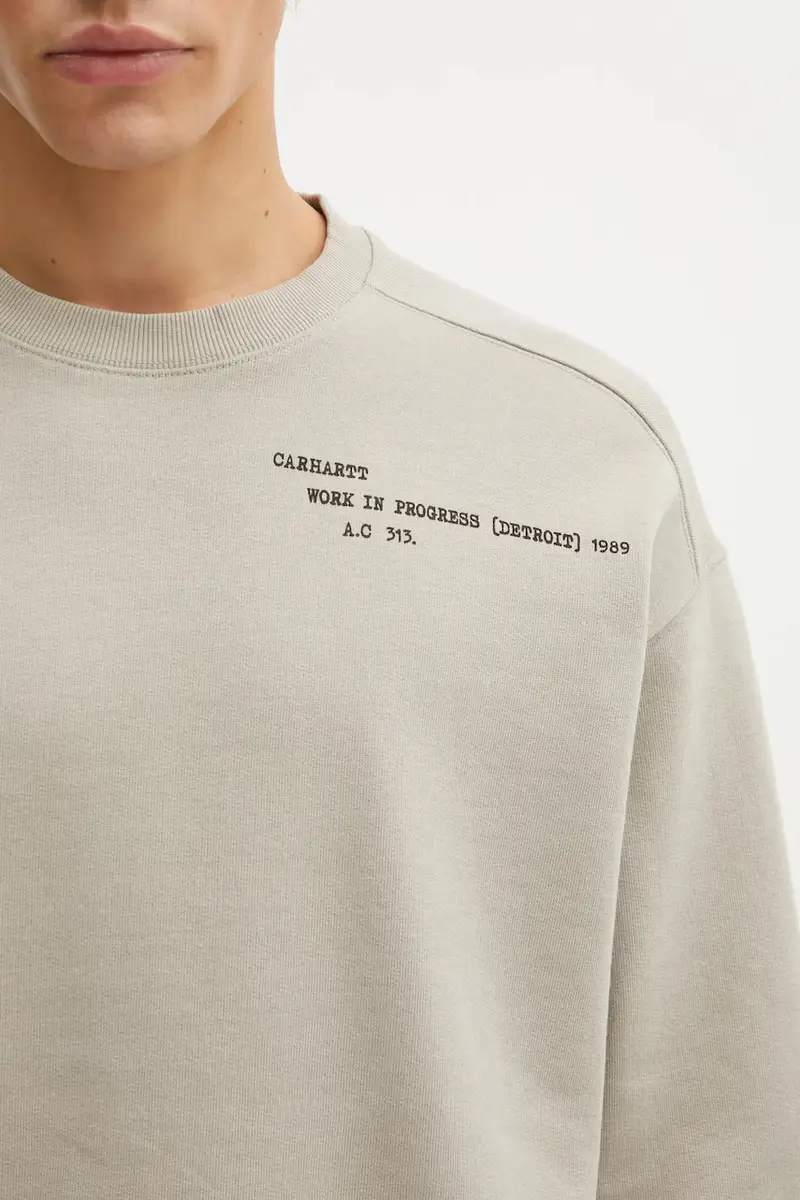 felpa in cotone Punched Sweat uomo colore beige I036039.3GEXX miniatura 4