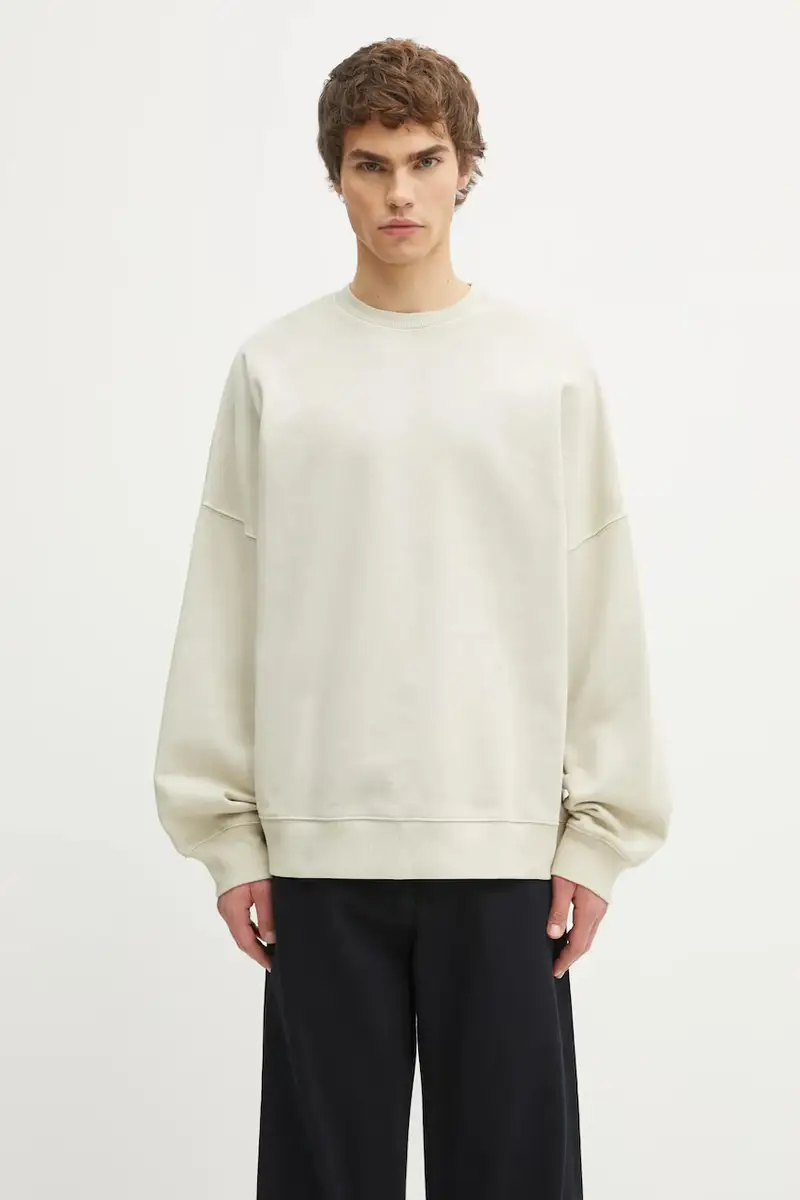 felpa in cotone RGGD Sweat uomo colore beige con applicazione I035636.2LPGD miniatura 3