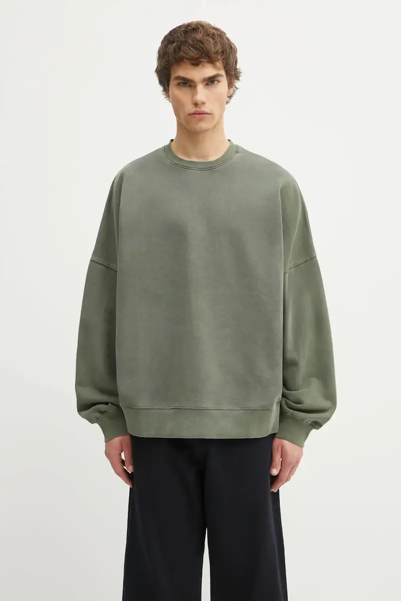 felpa in cotone RGGD Sweat uomo colore verde con applicazione I035636.2ZXGD miniatura 3