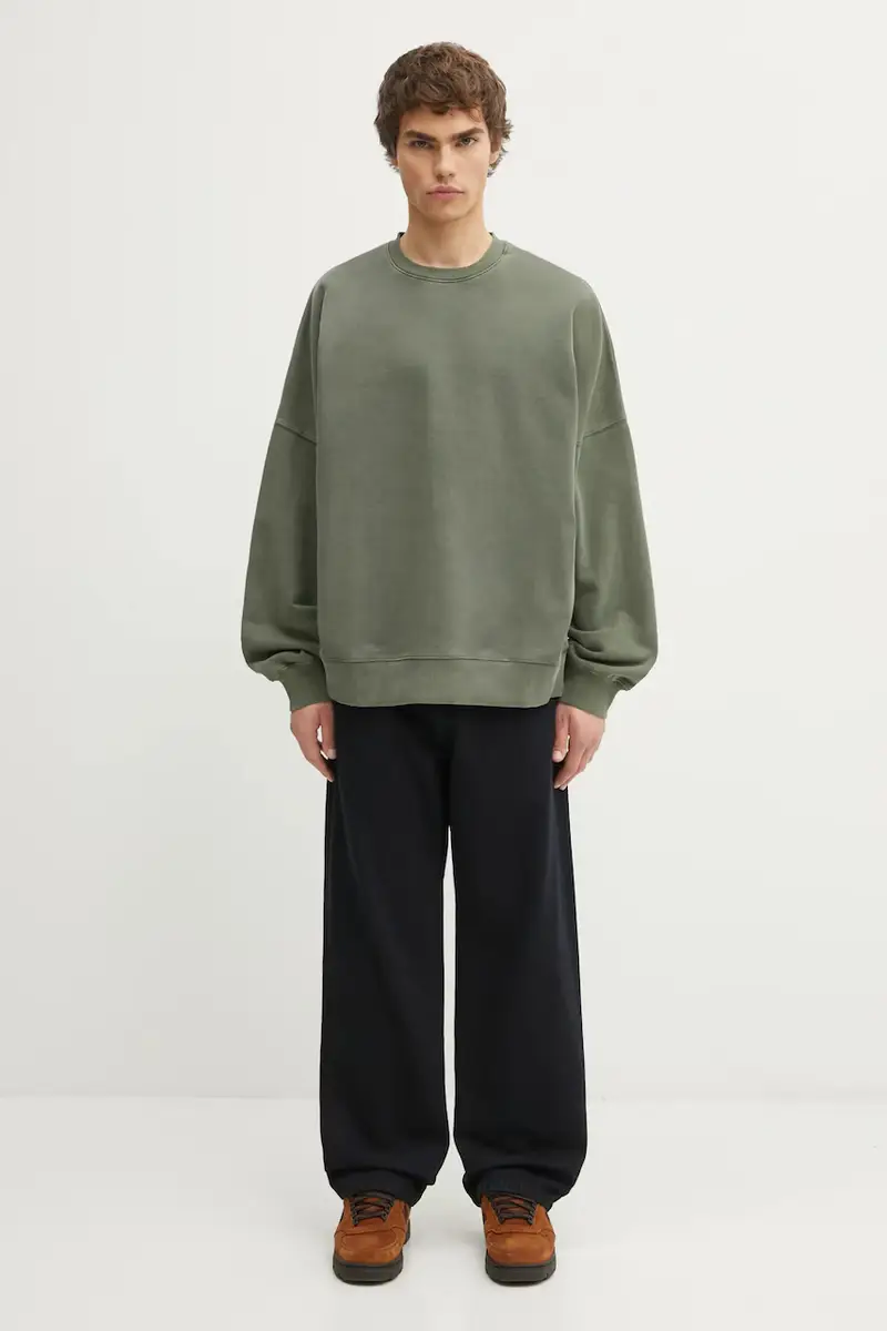 felpa in cotone RGGD Sweat uomo colore verde con applicazione I035636.2ZXGD miniatura 5