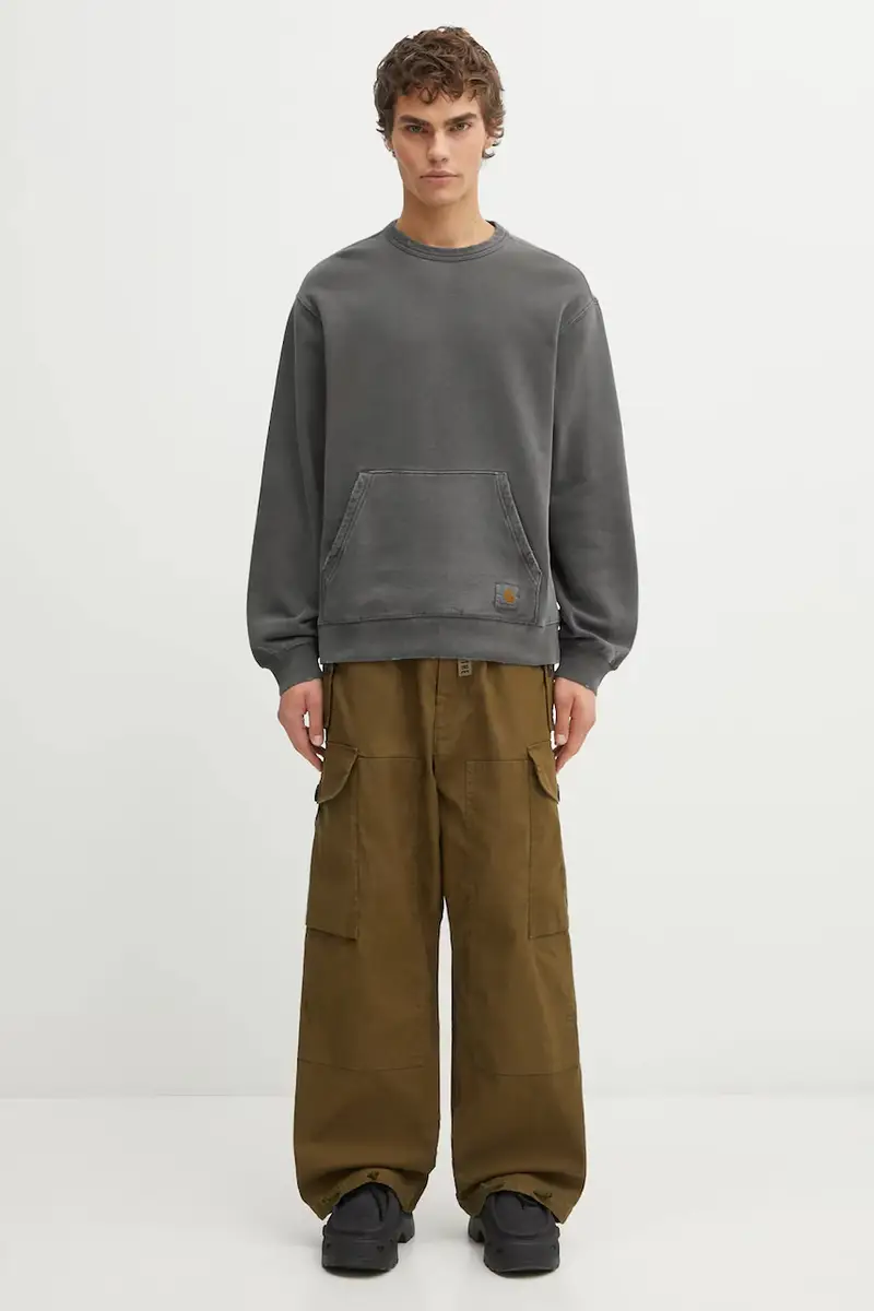 felpa in cotone Torion Sweat uomo colore grigio con cappuccio I036054.89B7 miniatura 5