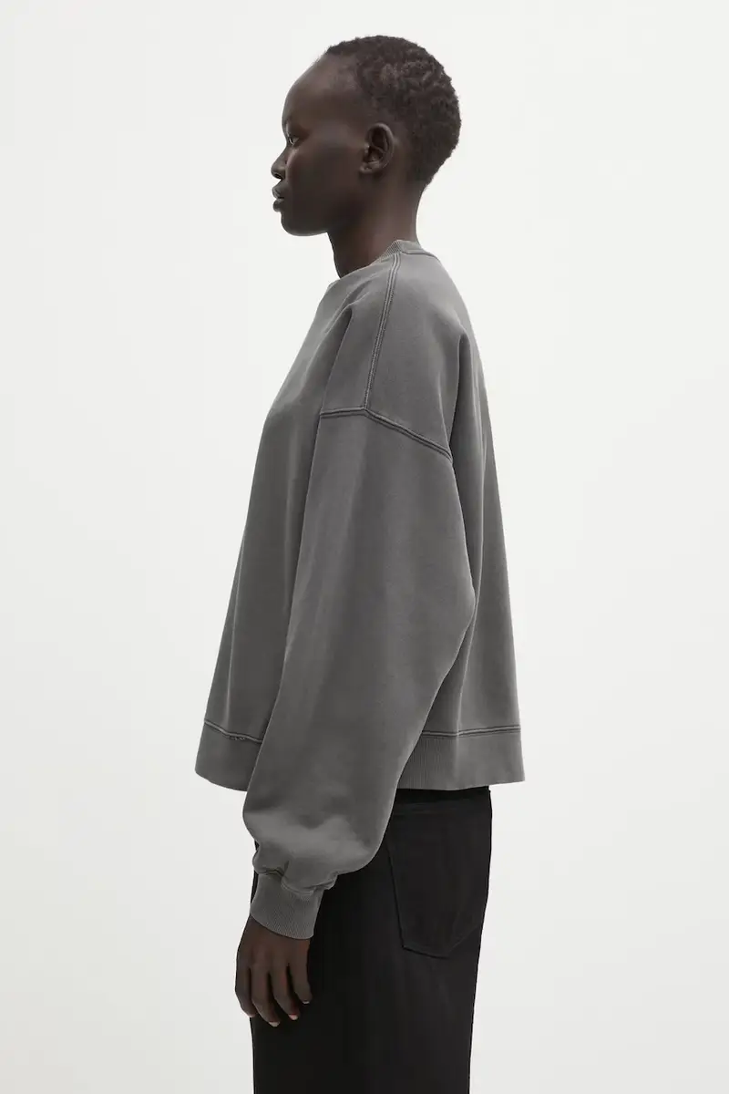 felpa in cotone W' Benton Sweat donna colore grigio I034511.87GD miniatura 2