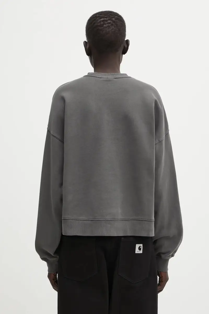 felpa in cotone W' Benton Sweat donna colore grigio I034511.87GD miniatura 3