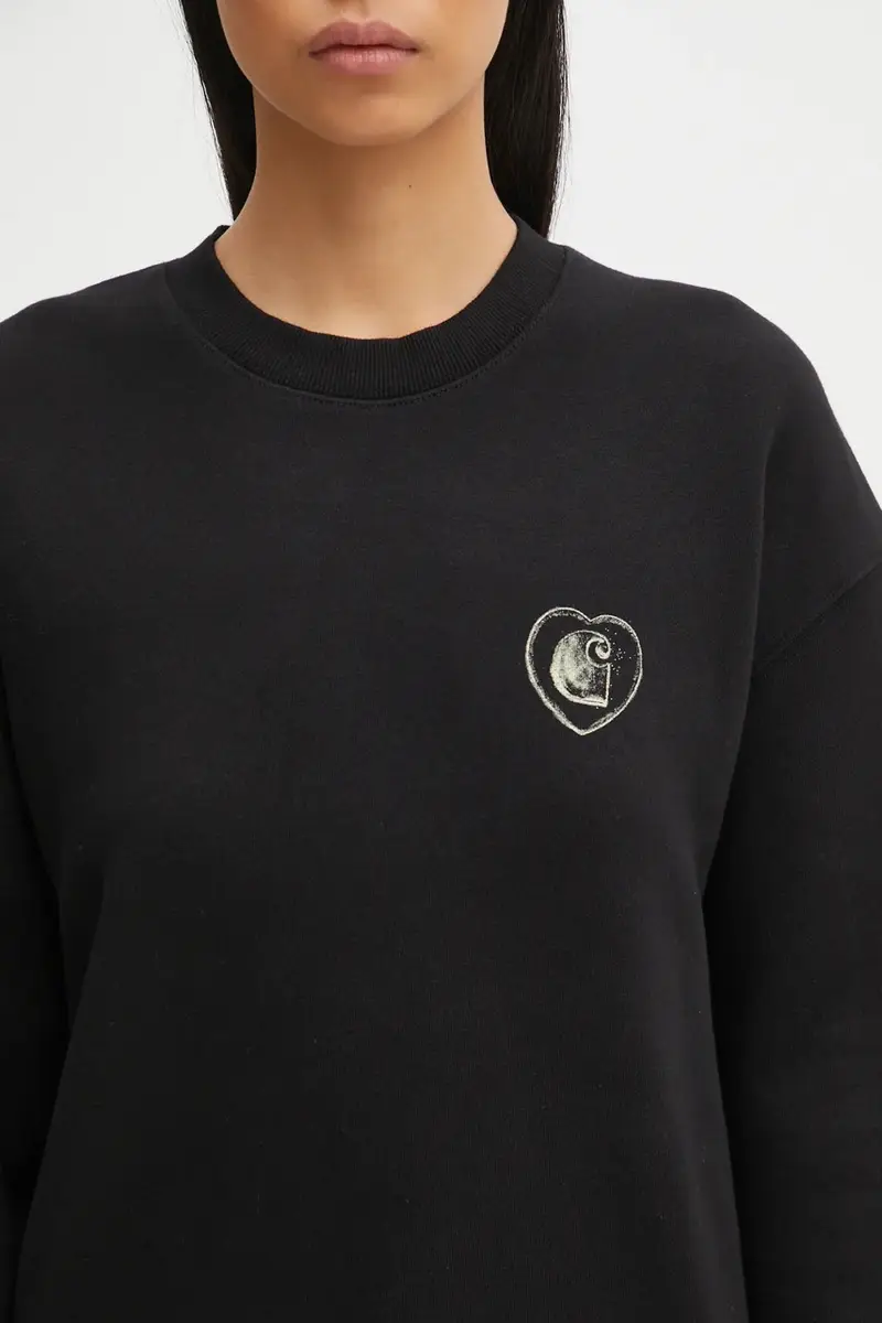 felpa in cotone W' Hearts Of Hartts Sweat donna colore nero I035511.89XX miniatura 4