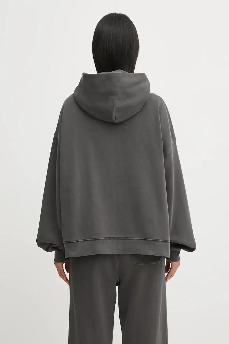 felpa in cotone W' Hooded Benton Jacket donna colore grigio con cappuccio I035525.87GD miniatura 3