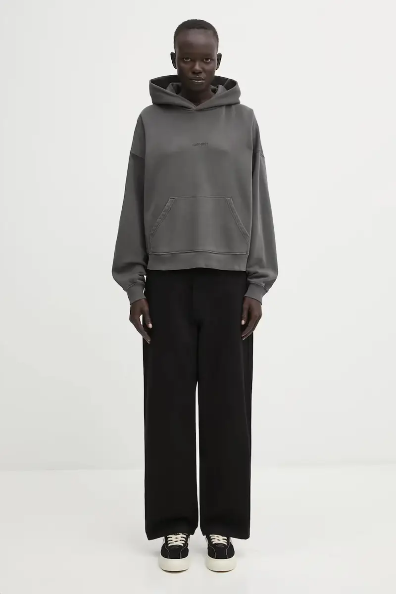 felpa in cotone W' Hooded Benton Sweat donna colore grigio con cappuccio I034512.87GD miniatura 5