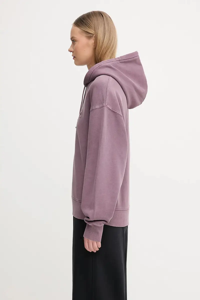 felpa in cotone W' Hooded Nelson Sweat donna colore violetto con cappuccio I032741.33IGD miniatura 2