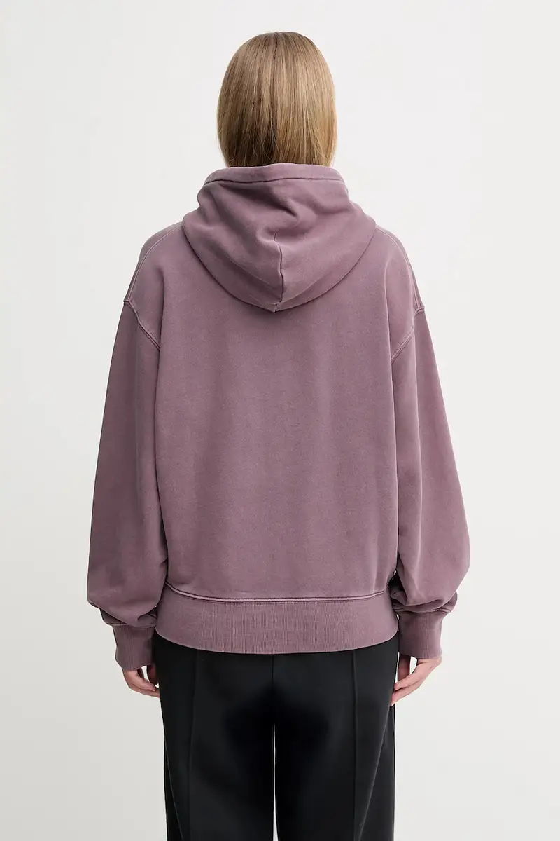 felpa in cotone W' Hooded Nelson Sweat donna colore violetto con cappuccio I032741.33IGD miniatura 3
