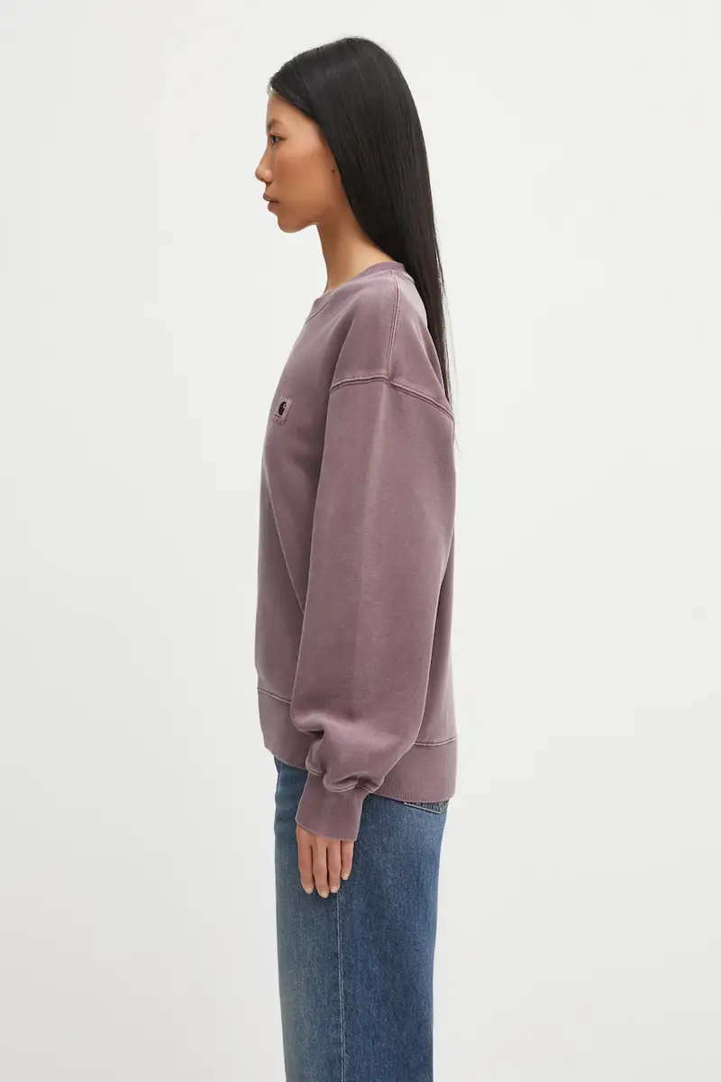 felpa in cotone W' Nelson Sweatshirt donna colore violetto I029537.33IGD miniatura 2