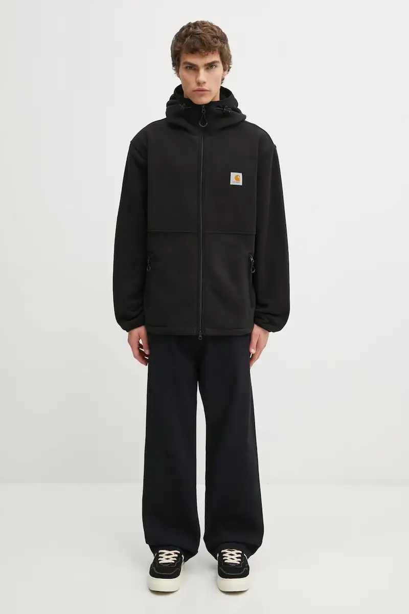 felpa in pile Blevin Liner uomo colore nero con cappuccio I035310.89XX miniatura 5