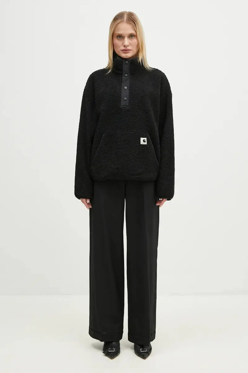 felpa in pile Elliot High Neck Liner colore nero I032241.00EXX miniatura 5