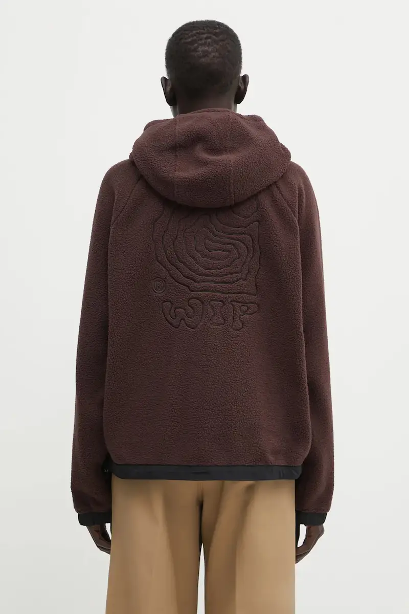 felpa in pile W' Hooded Helix Fleece Jacket donna colore marrone con cappuccio I035461.3ANXX miniatura 3