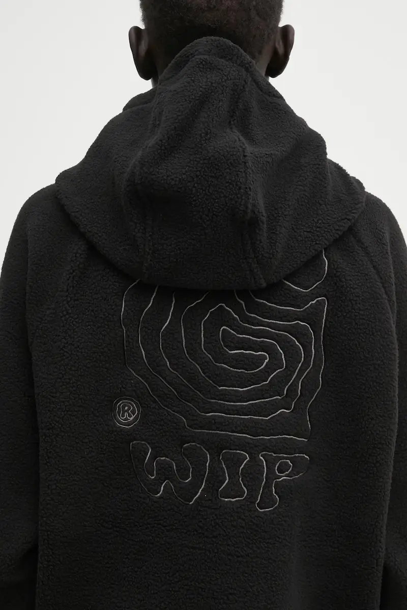 felpa in pile W' Hooded Helix Fleece Jacket donna colore nero con cappuccio I035461.39SXX miniatura 4