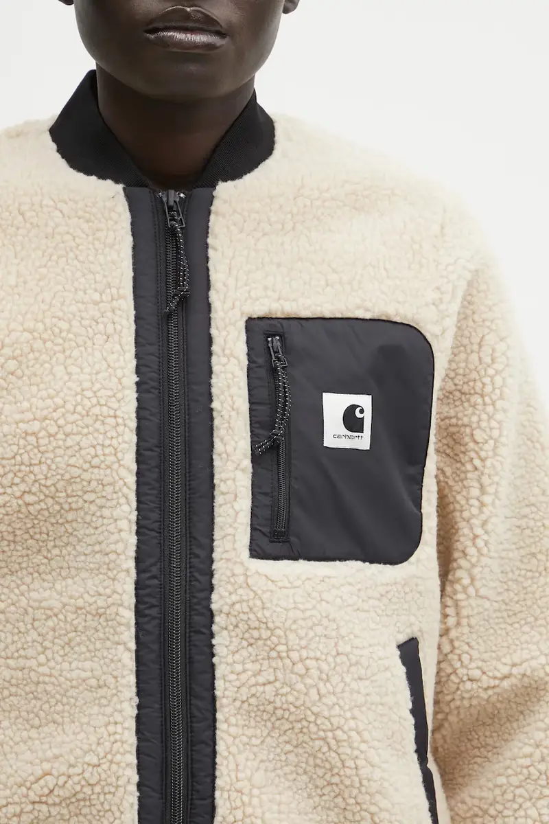 felpa in pile W' Janet Liner donna colore beige I035697.2NQXX miniatura 4