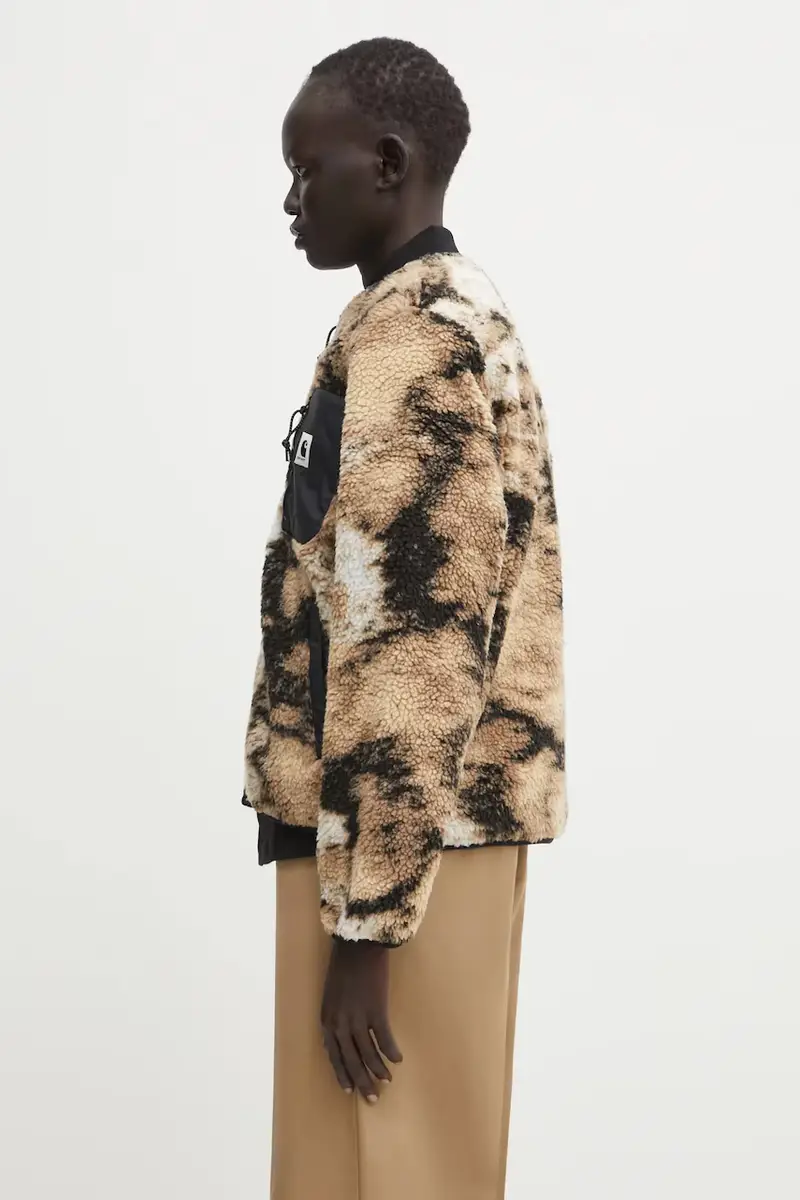 felpa in pile W' Janet Liner donna colore beige I035697.3BNXX miniatura 2