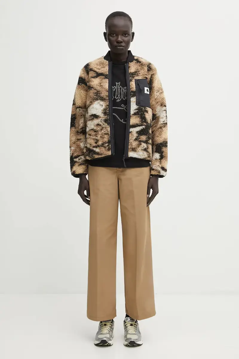 felpa in pile W' Janet Liner donna colore beige I035697.3BNXX miniatura 5