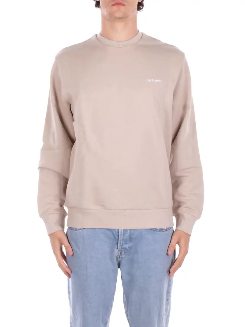 Felpa Unisex CARHARTT WIP Beige Script embroidered sweat