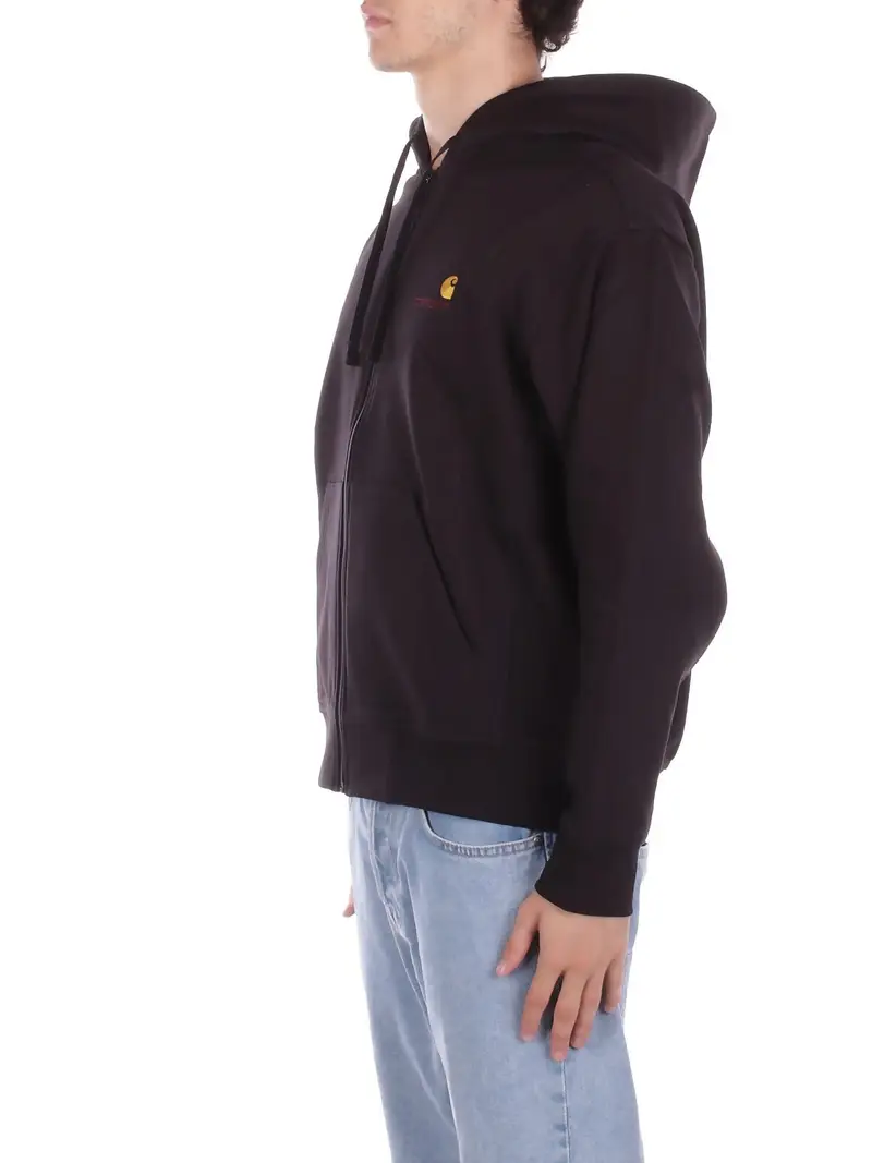 Felpa Unisex CARHARTT WIP Black Hooded american script miniatura 2