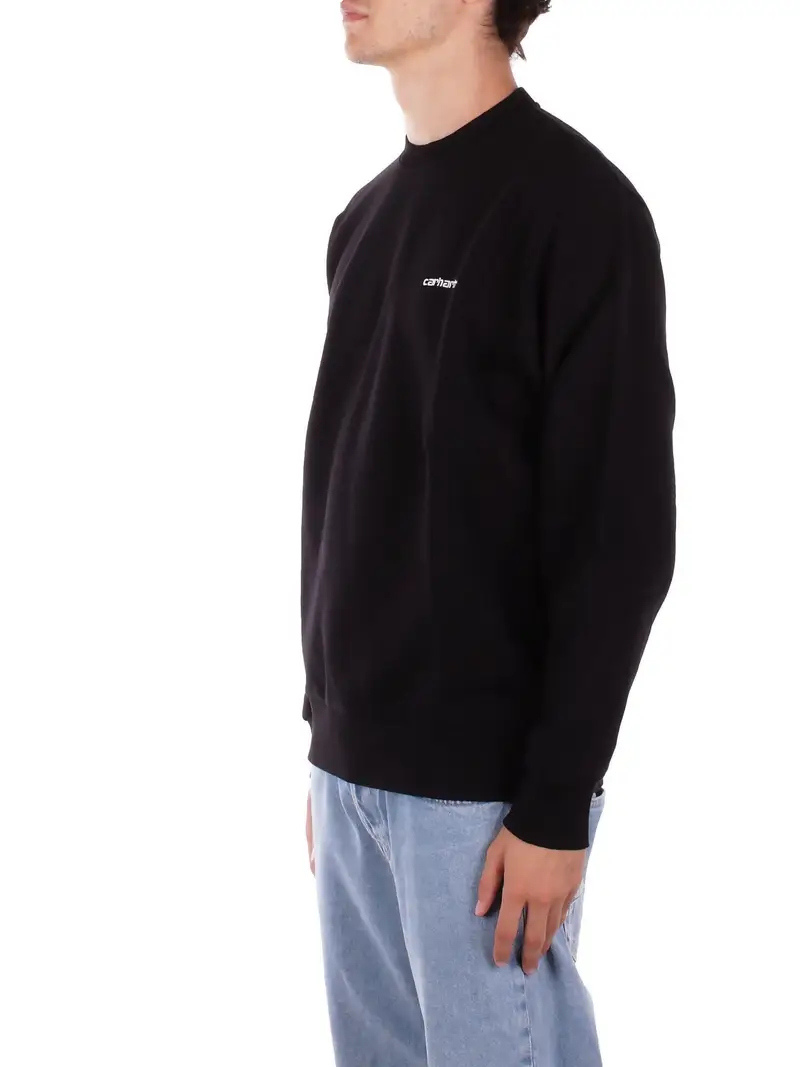 Felpa Unisex CARHARTT WIP Black white Script embroidery sweatshirt miniatura 2