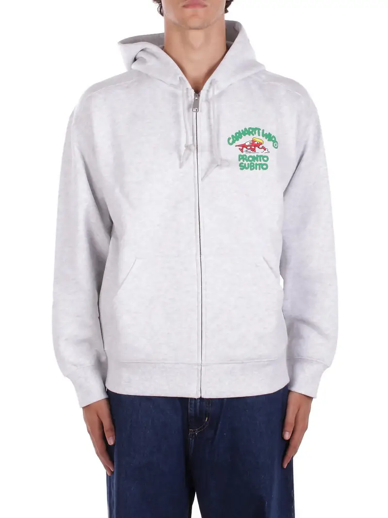 Felpa Uomo CARHARTT WIP Ash heater Hooded pronto sweat jacket cot