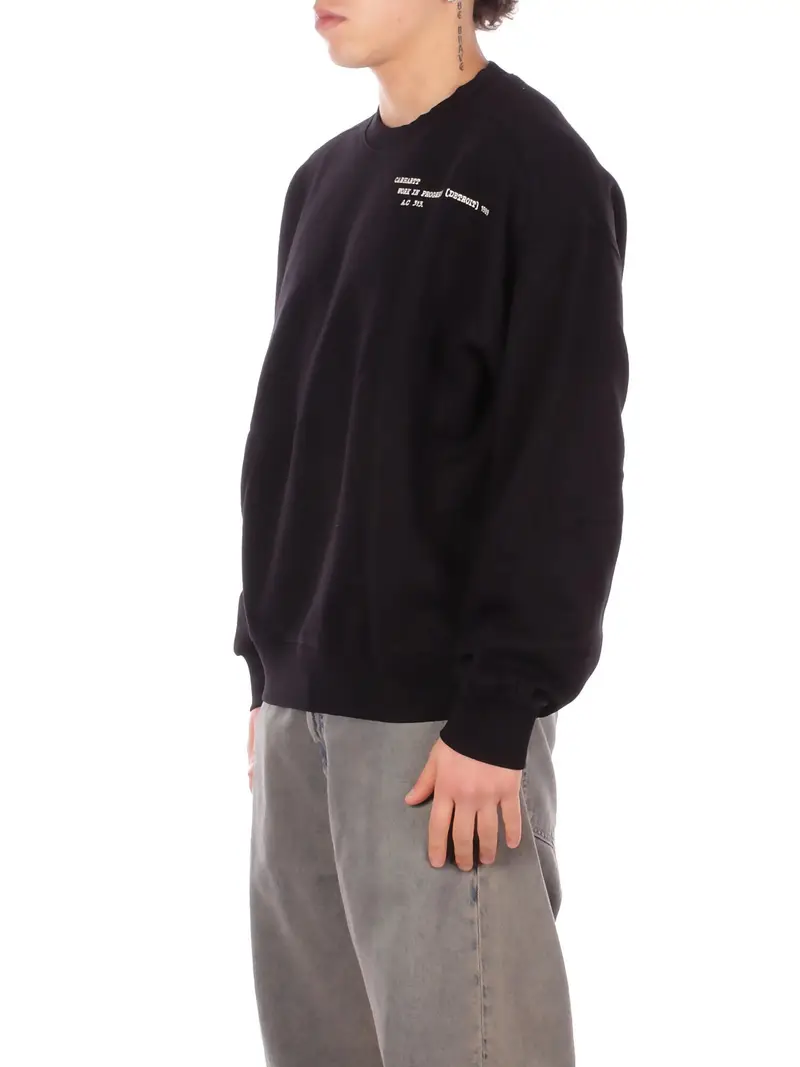 Felpa Uomo CARHARTT WIP Black Punched sweatshirt miniatura 2