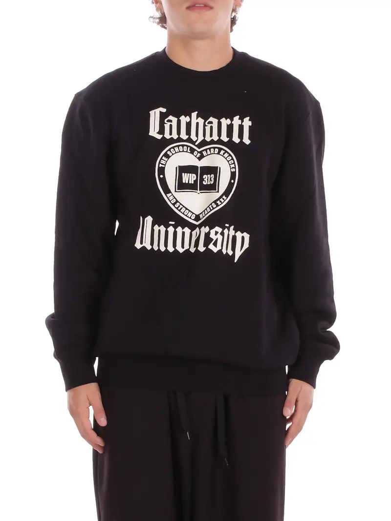 Felpa Uomo CARHARTT WIP Black Schooling sweatshirt