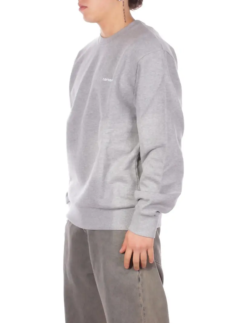 Felpa Uomo CARHARTT WIP Grey Script embroidered sweat miniatura 2