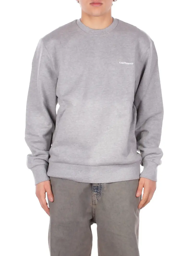 Felpa Uomo CARHARTT WIP Grey Script embroidered sweat