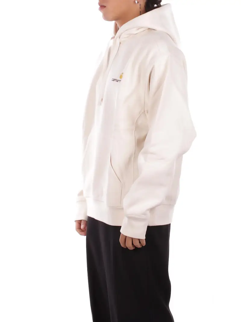 Felpa Uomo CARHARTT WIP Natural Hooded american script miniatura 2