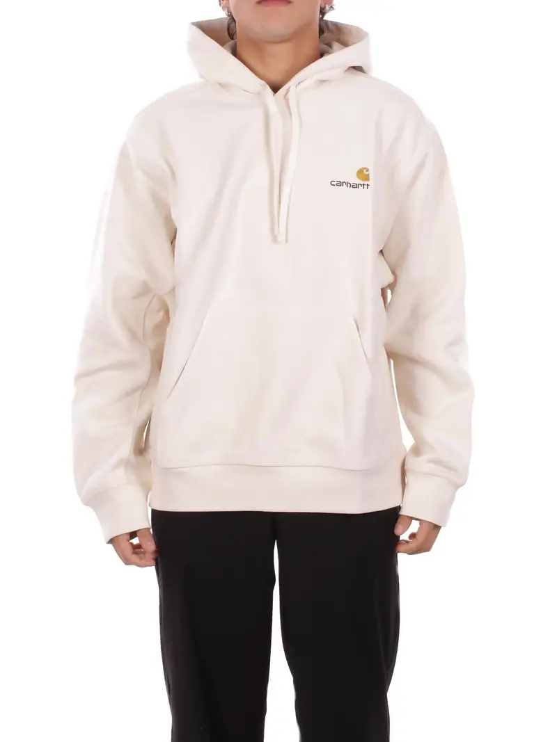 Felpa Uomo CARHARTT WIP Natural Hooded american script
