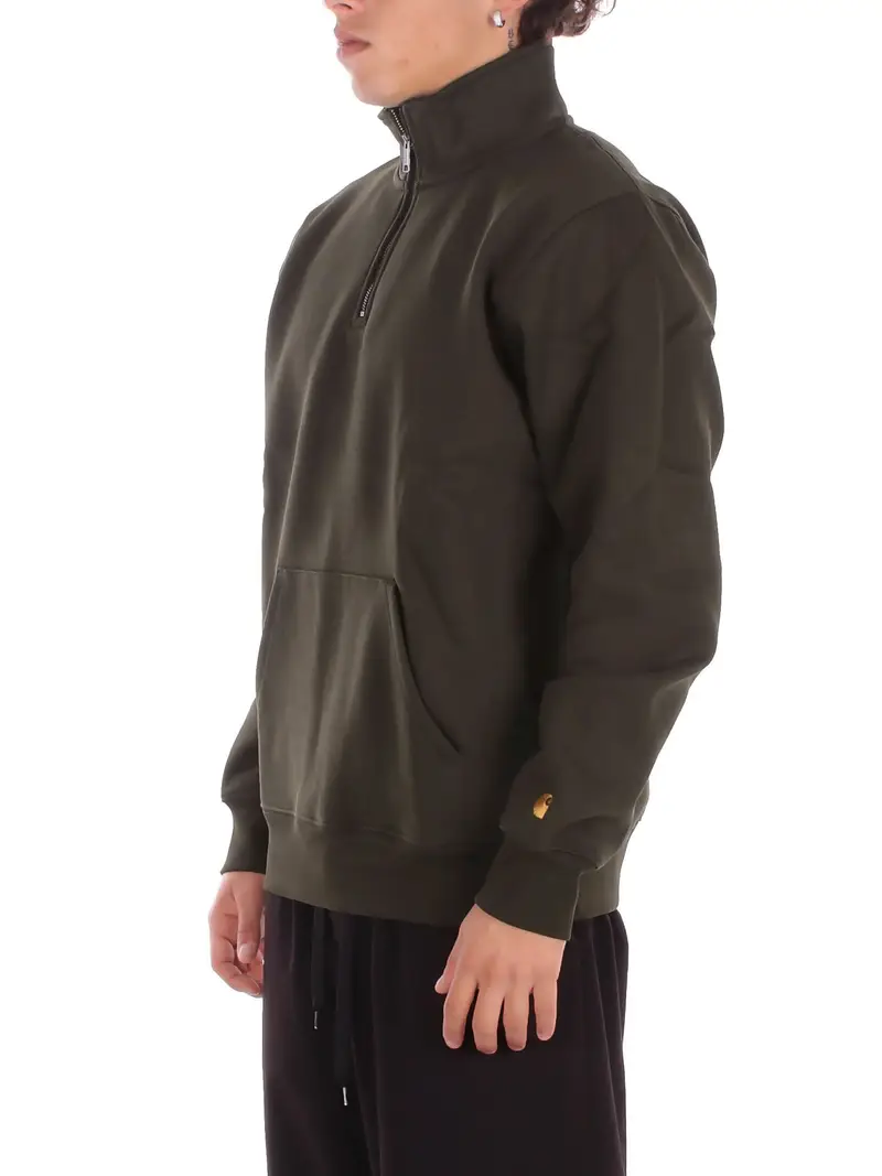 Felpa Uomo CARHARTT WIP Oliva Chase neck zip miniatura 2