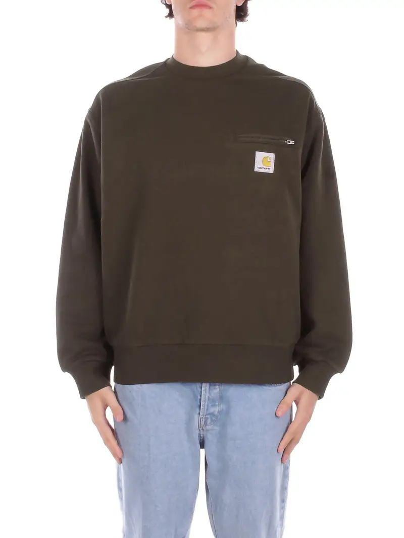 Felpa Uomo CARHARTT WIP Oliva Detroi sweatshirt