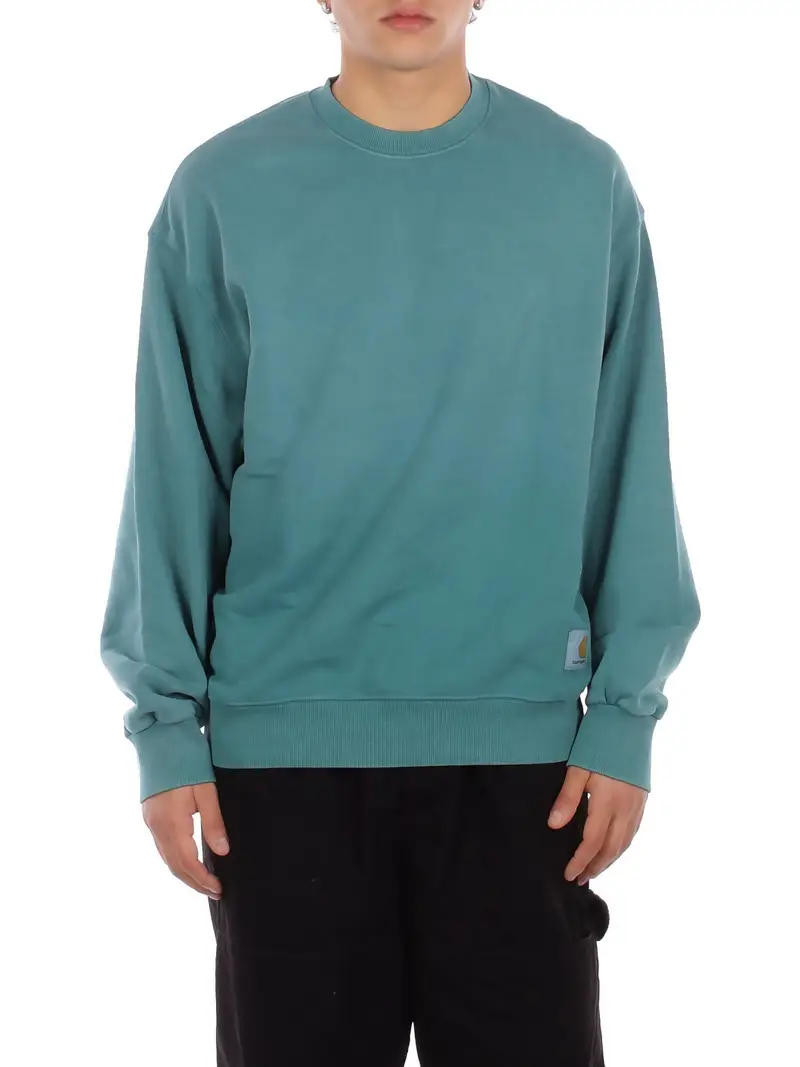 Felpa Uomo CARHARTT WIP Verdino Hudson sweatshirt cotton sweat