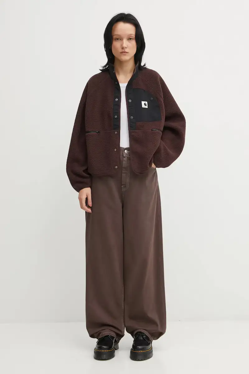 felpa W' Flynn Fleece Jacket donna colore marrone I035460.3ANXX miniatura 5