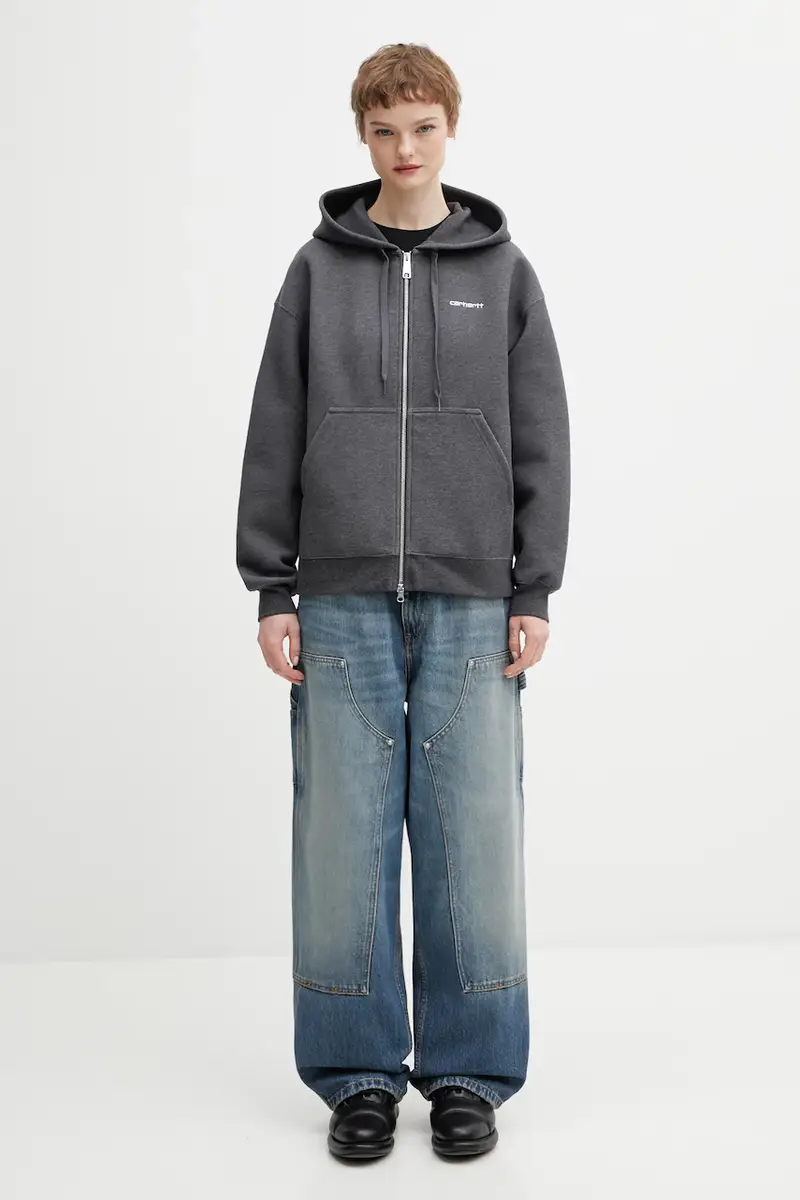 felpa W Hooded Alda Jacket donna colore grigio con cappuccio I036028.0D2XX miniatura 5