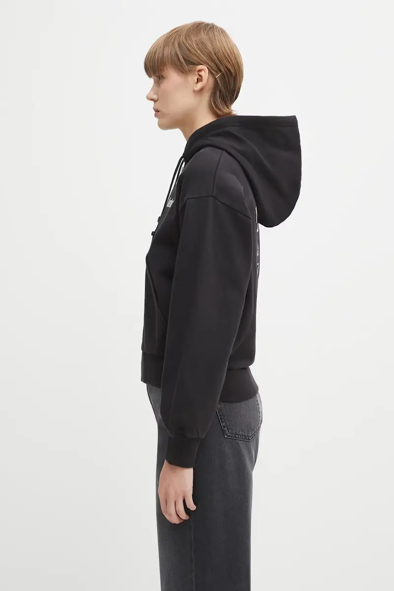 felpa W' Hooded Schooling Jacket donna colore nero con cappuccio I035514.8906 miniatura 2