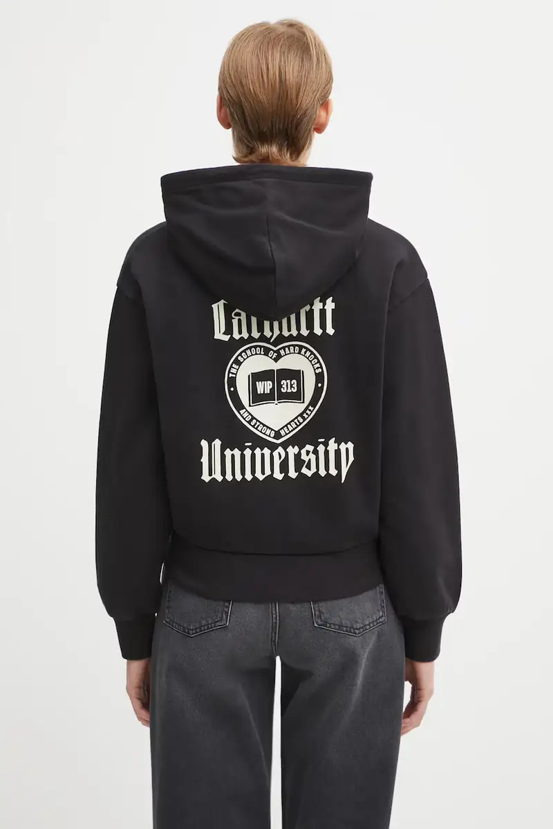 felpa W' Hooded Schooling Jacket donna colore nero con cappuccio I035514.8906 miniatura 3