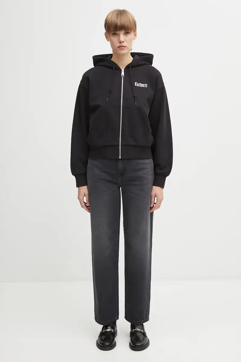 felpa W' Hooded Schooling Jacket donna colore nero con cappuccio I035514.8906 miniatura 5