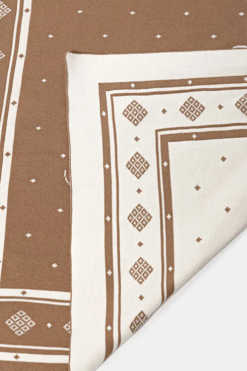 foulard in cotone 3 One 3 Bandana colore marrone I035517.3E1XX miniatura 2