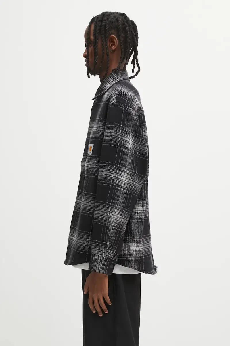 giacca con lana Brennan Shirt Jac colore grigio I035324.34JXX miniatura 2